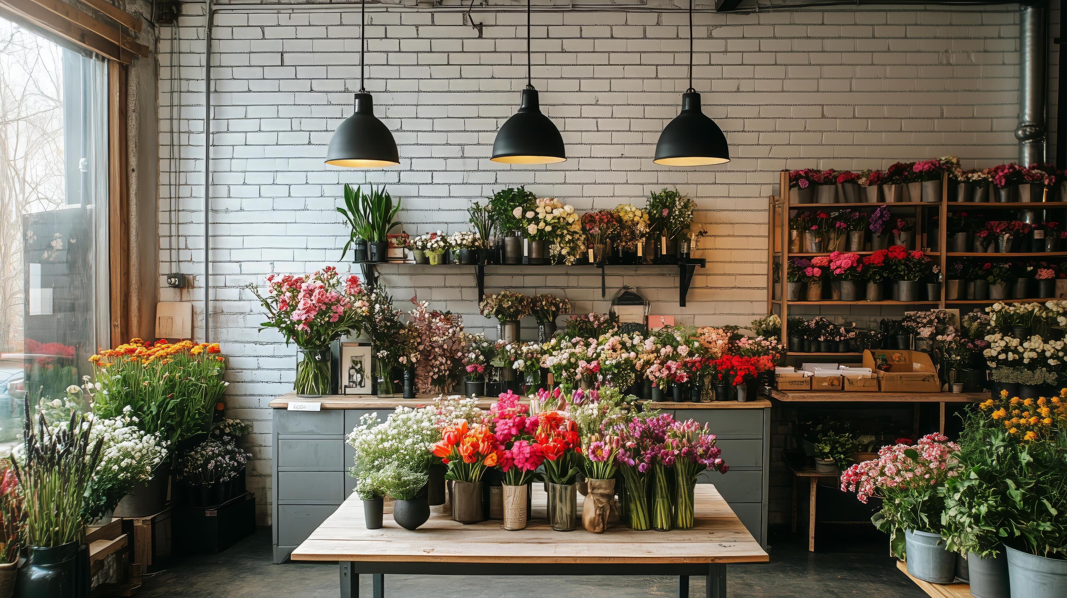 Inside Lamb's Florist shop