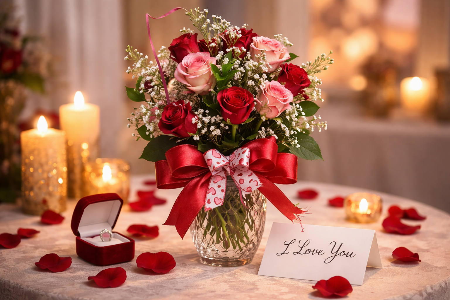 Valentine's Day floral arrangement