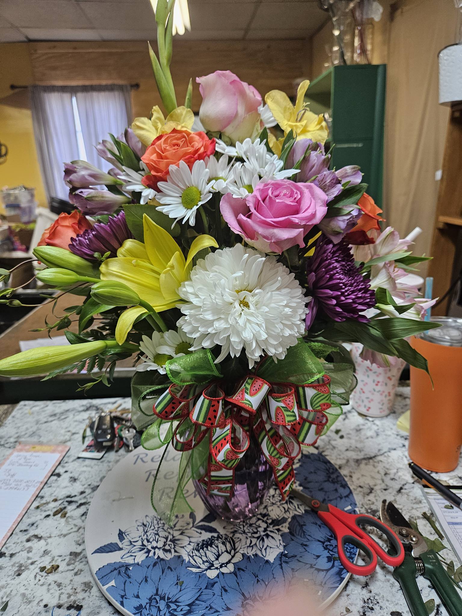 Colorful mixed variety bouquet